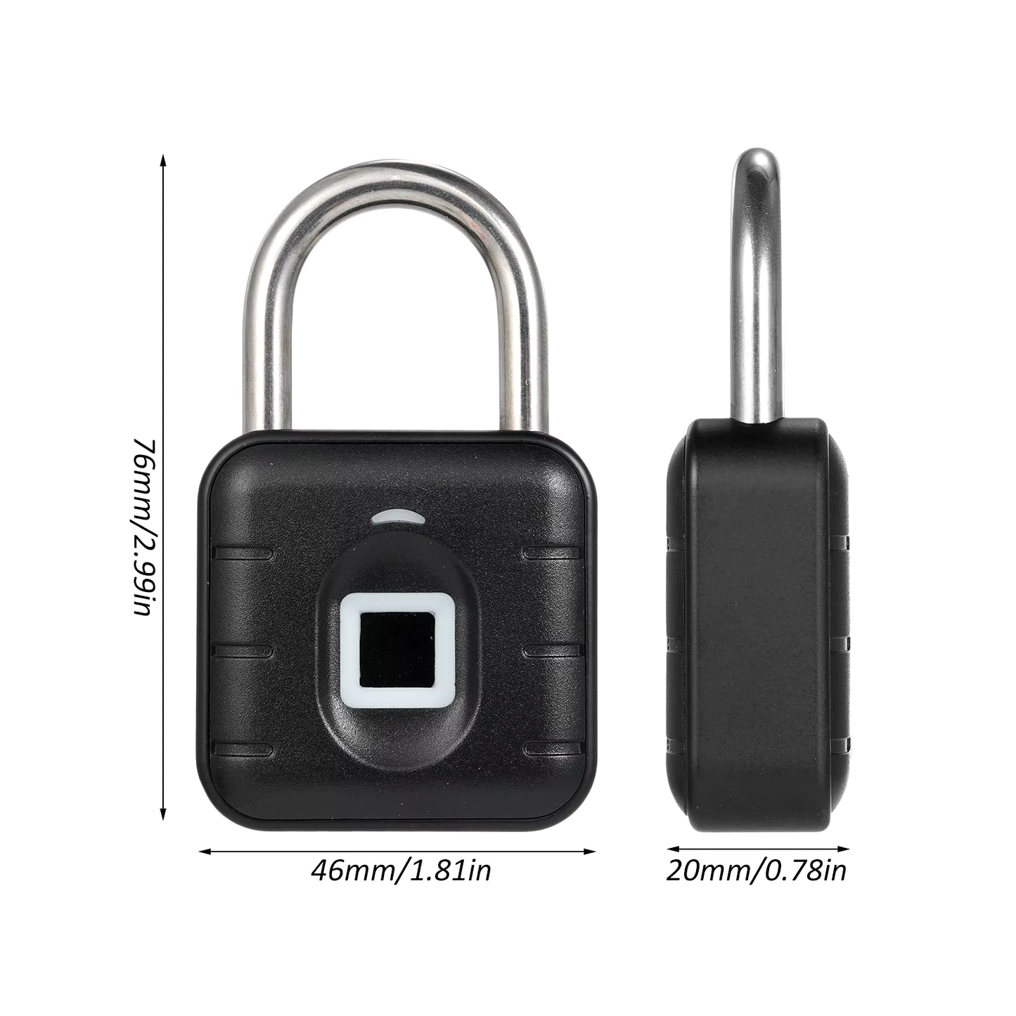 Fingerprint Padlock BT Lock Smart Padlock APP Control anti Theft Keyless Electronic Lock Waterproof for Locker Gym Gate Suitcase